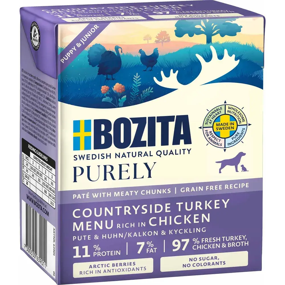 Bozita Purely Pate Puppy & Junior 370 g - Naturligt hvalpefoder